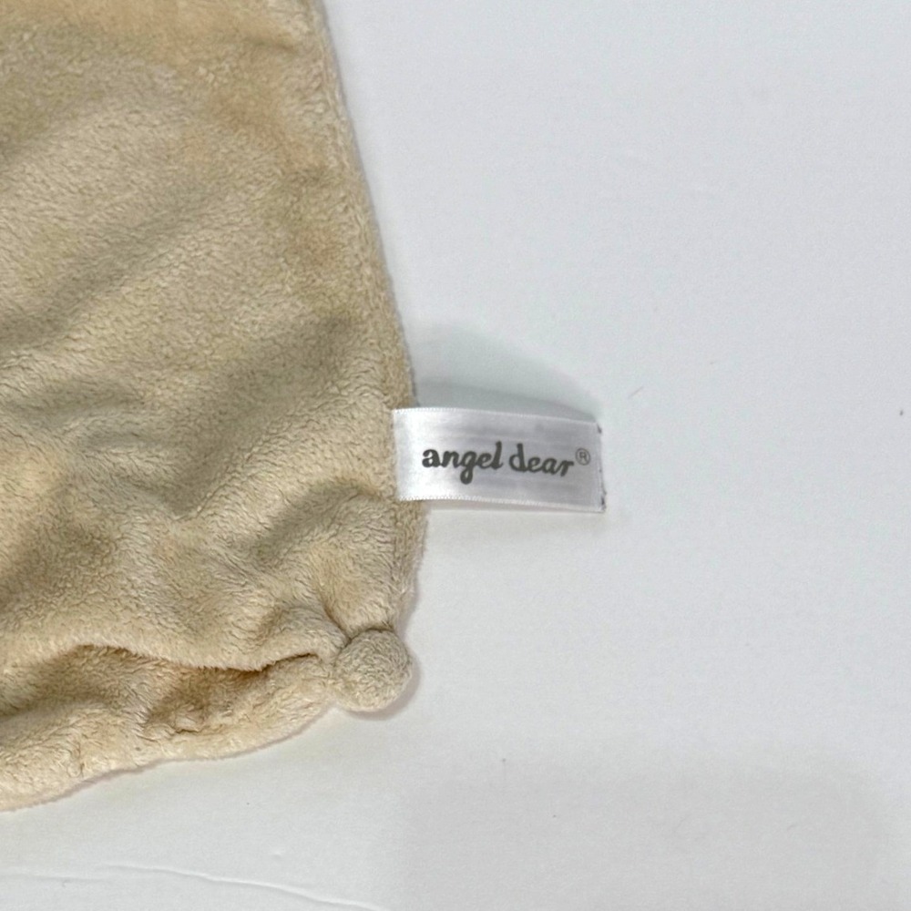 Angel Dear Baby Security Blanket Beige Tan Lion Sleeping Lovey Plush Stuffed - Picture 7 of 7